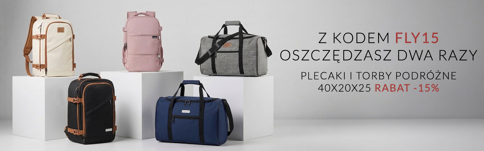 Z KODEM FLY15 - PLECAKI I TORBY PODRÓŻNE 40x20x25 - RABAT 15% Z KODEM FLY15 - PLECAKI I TORBY PODRÓŻNE 40x20x25 - RABAT 15%
