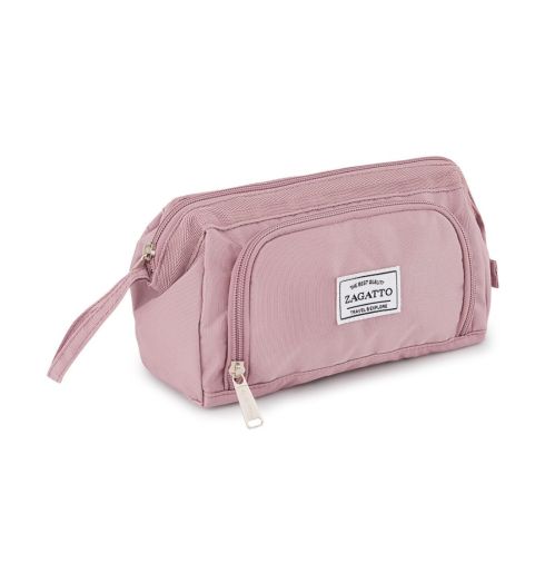 Piórnik trzykomorowy różowy ZG1059