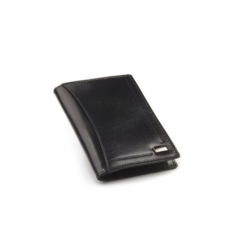 Etui/wizytownik skórzany na dokumenty czarny Koruna