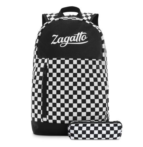 Plecak w zestawie z piórnikiem ZG701 - wzór szachownicy