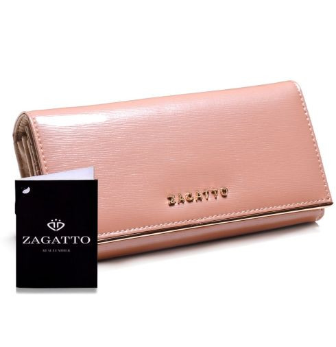 Pojemny portfel damski na karty Zagatto ZG-46-SH PINK