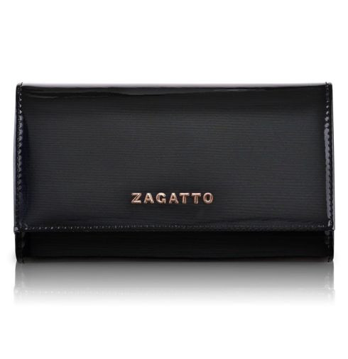 Pojemny portfel damski Zagatto ZG-102-SH BLACK - bez pudełka