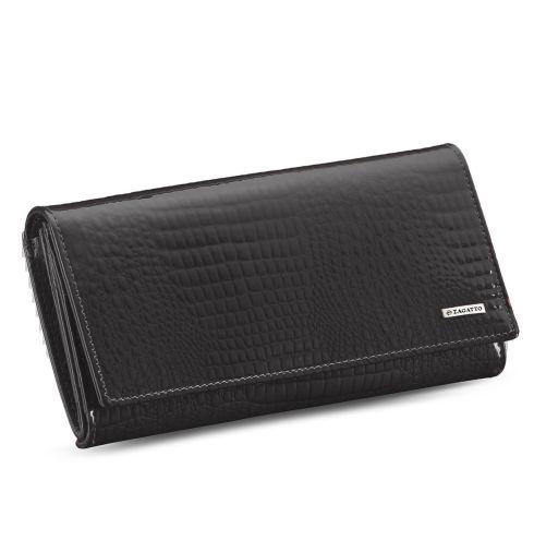 Portfel damski na bigiel Zagatto ZG-72031-SC RFID BLACK