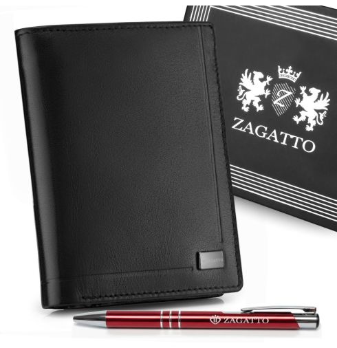 Portfel męski z kieszenią na suwak  ZG-001-BAR