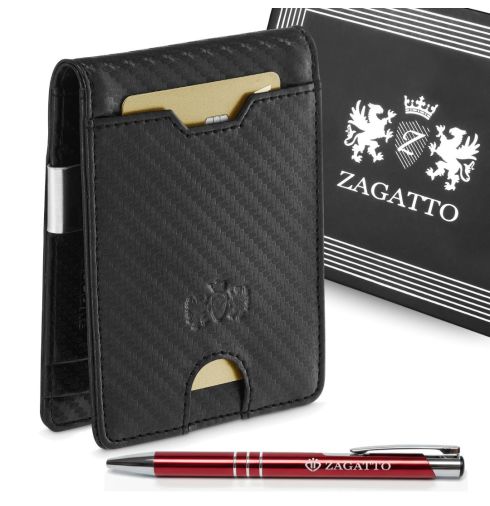 Portfel męski SLIM Zagatto ZG-X2-F7 BLACK - miniatura