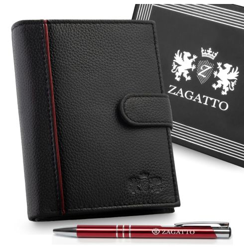 Portfel męski skórzany pionowy ZG-N4L-F20 RFID Secure