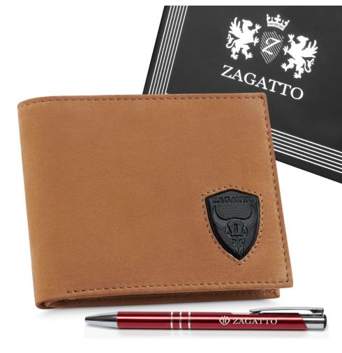 Portfel męski skórzany poziomy Zagatto ZG-N992-F11 - miniatura