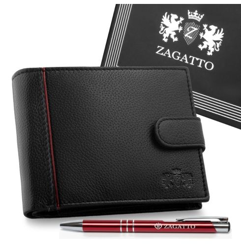 Portfel męski skórzany poziomy ZG-N992L-F20 RFID Secure