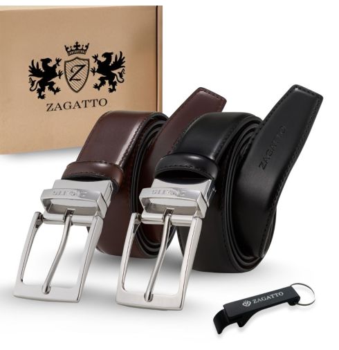 Pasek skórzany męski dwustronny ZG1052