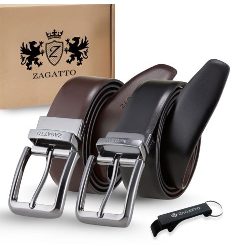 Pasek skórzany męski dwustronny ZG1053