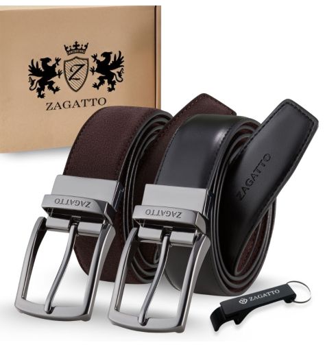 Pasek skórzany męski dwustronny ZG1055 