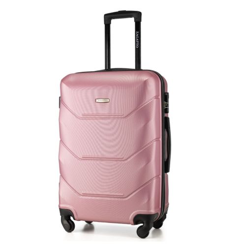Średnia walizka na kółkach, 65x45x26, jasnoróżowa, ZG504 B Ball Pink