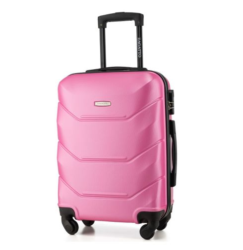 Walizka kabinowa na kółkach 55x40x20, różowa, ZG504 C Pink