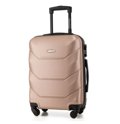 Walizka kabinowa na kółkach 55x40x20, różowo-złota, ZG504 C Rose Gold