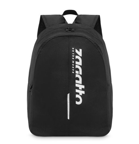 Czarny plecak sportowy z odblaskowym paskiem "On the Move" ZG697