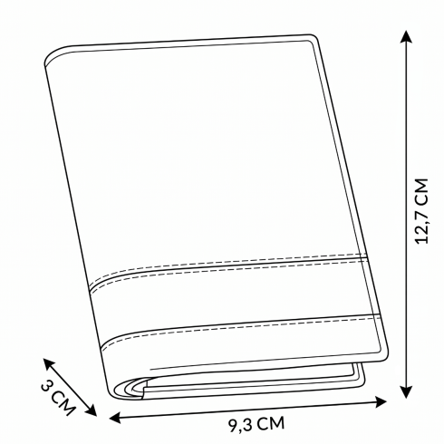 Męski skórzany portfel pionowy RFID Secure
