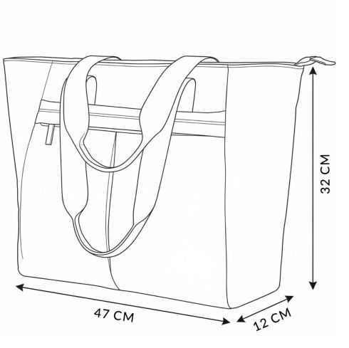 Torebka czarna damska typu shopper