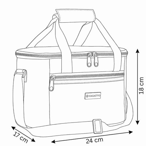 Lunch Box - torba termiczna z paskiem na ramię ZG793