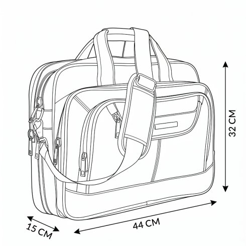 Torba na laptopa i dokumenty 15,6" czarna
