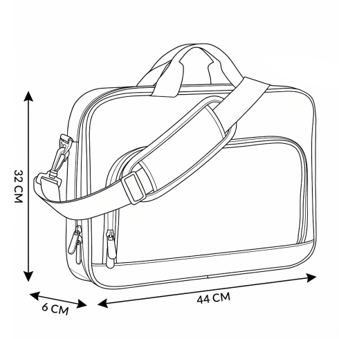 Torba na laptopa 15,6" z mocowaniem na walizkę usztywniana