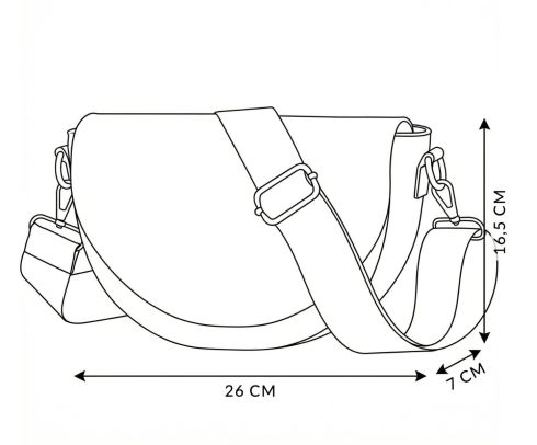 Czarna torebka z ekoskóry damska crossbody
