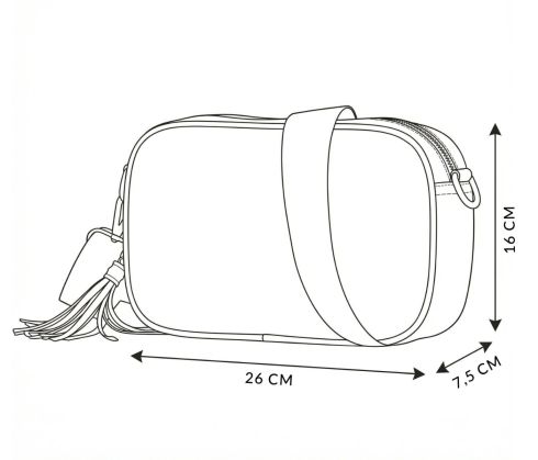 Mała czarna torebka z ekoskóry crossbody