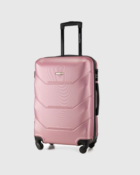 Średnia walizka na kółkach Ball Pink, ABS, Zagatto, 65x45x26 cm – zdjęcie 2