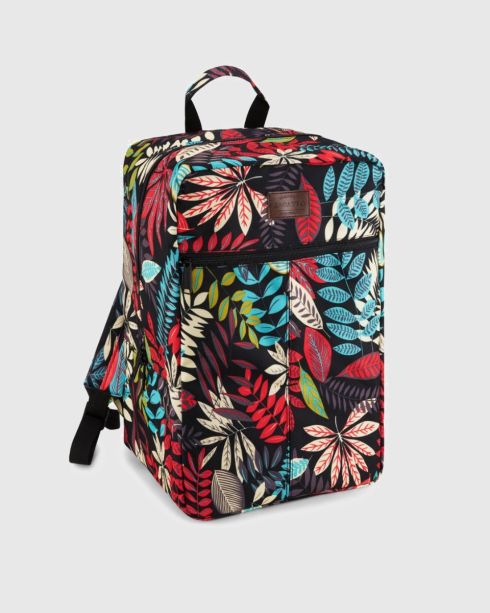 Plecak wielokolorowy kwiatowy 40x30x20, poliester, Zagatto – zdjęcie 2