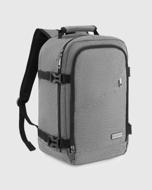 Ciemnoszary plecak ergonomiczny 40x20x25 jako bagaż podręczny, poliester, nylon, Zagatto