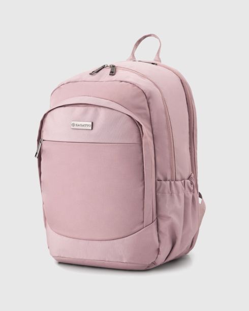 Różowy damski plecak podróżny do samolotu 40x20x25, poliester i nylon