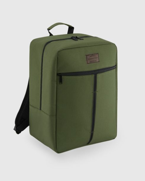 Zielony plecak do samolotu 40x30x20, poliester i nylon, Zagatto