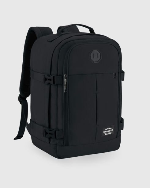 Czarny plecak podróżny 40x30x20 cm, poliester i nylon