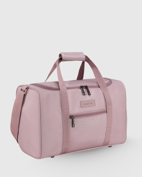 Różowa torba podróżna 40x30x20 bagaż podręczny, poliester i nylon, Zagatto
