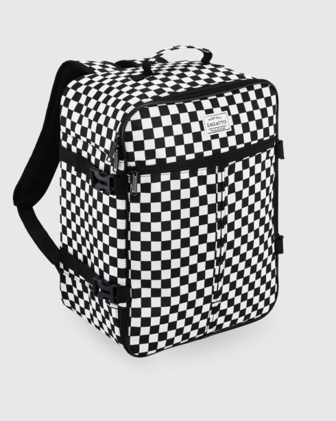 Wielokolorowy plecak podróżny do samolotu 40x30x20, poliester i nylon, Zagatto