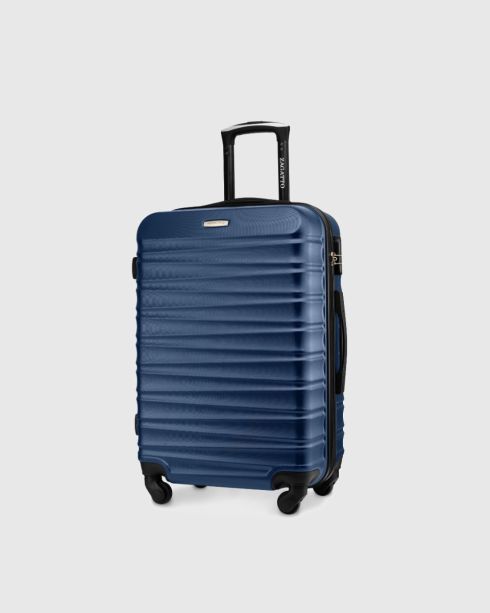 Granatowa walizka na kółkach 65x42x26, ABS, Zagatto – zdjęcie 2