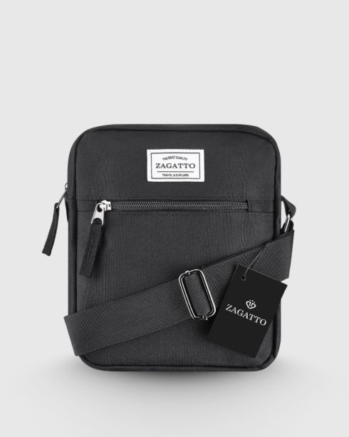 Czarna saszetka Sling Bag, poliester i nylon, Zagatto ZG52