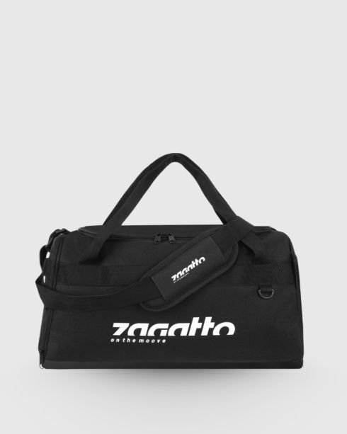 Czarna sportowa torba treningowa, poliester i nylon, Zagatto