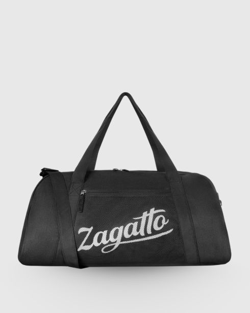 Czarna sportowa torba na siłownię, poliester, Zagatto