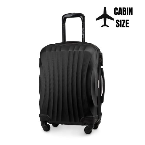 Walizka kabinowa na kółkach 55x40x20, czarna, ZG505 ABS C Black