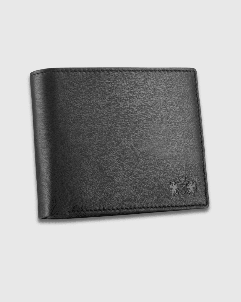 Portfel czarny skórzany RFID Secure męski poziomy Liard