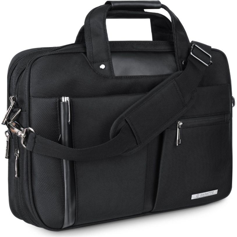 Czarna torba na laptopa 15,6 cala, poliester, nylon, Zagatto