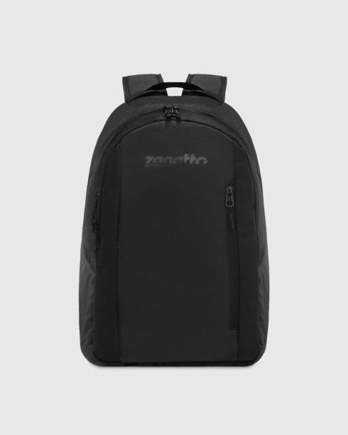 Czarny plecak sportowy On the Move, poliester i nylon, Zagatto