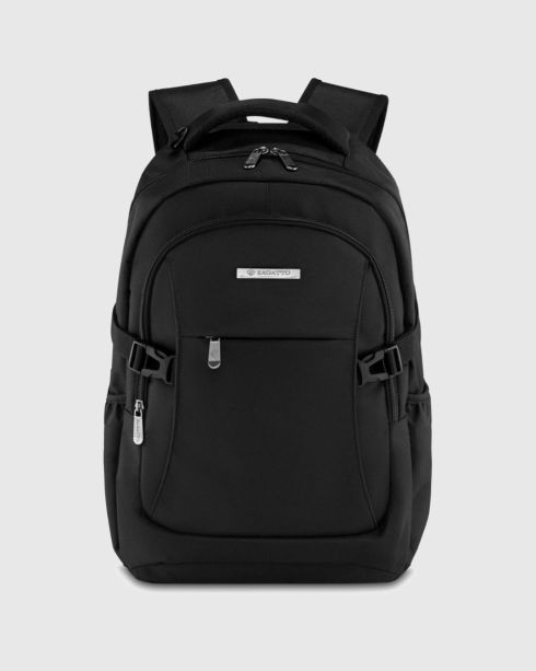 Czarny plecak z miejscem na laptopa, poliester i nylon, Zagatto – zdjęcie 2