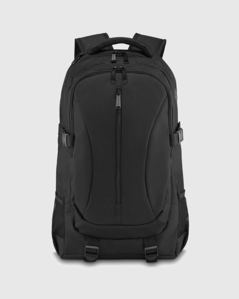 Czarny plecak z miejscem na laptopa, poliester i nylon, Zagatto – zdjęcie 2
