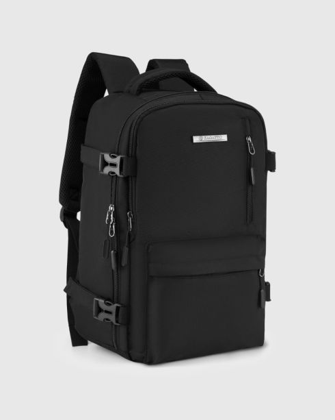 Czarny plecak podróżny Ryanair 40x25x15 cm, poliester, Zagatto