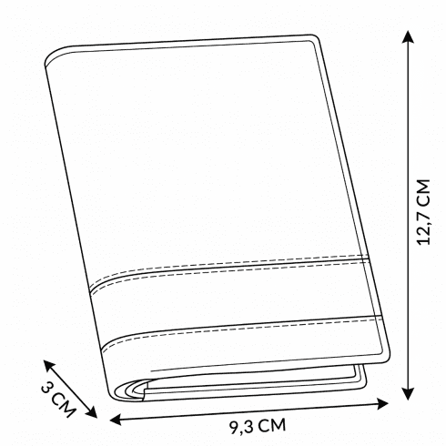 Męski skórzany portfel pionowy RFID Secure