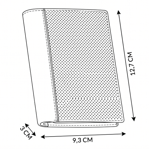 Portfel na dokumenty skórzany pionowy RFID Secure