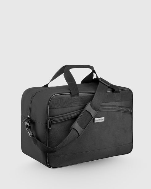 Czarna podręczna torba podróżna 40x25x20, poliester, Zagatto