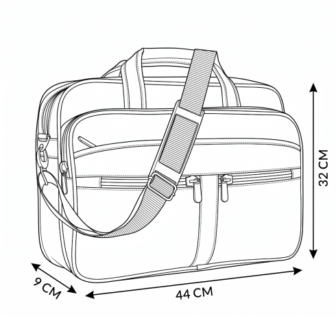 Torba na laptopa 15,6" czarna na dokumenty