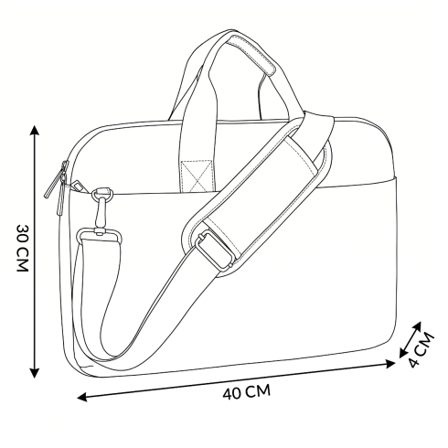Czarna torba na laptopa 15,6" z uchwytem na walizkę